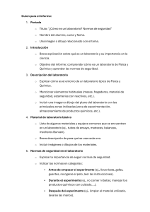 Guía para Informe: Seguridad en Laboratorio de Física y Química