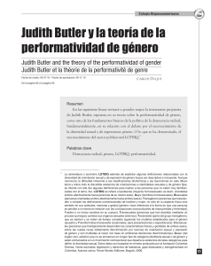 Judith Butler y la performatividad de género