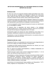 Metástasis Endobronquial de Carcinoma Seroso de Ovario: Reporte de Caso