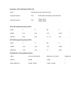 Equivalente a API 5L X65