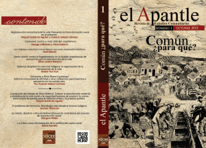 el Apantle. Revista de estudios comunitarios. Común ¿para qué