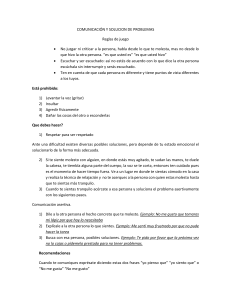 Pautas COMUNICACIÓN Y SOLUCION DE PROBLEMAS 11