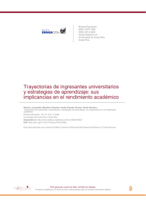 Trayectorias de ingresantes universitarios y estrategias de aprendizaje- sus implicancias en el rendimiento académico