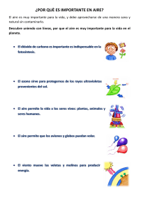 Hoja de Trabajo: Importancia del Aire (Primaria)