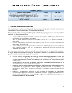 Plan de Gestion del Cronograma