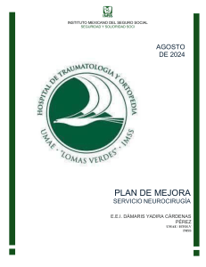 Plan de Mejora: Servicio de Neurocirugía - Prevención IAAS