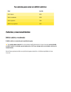 MACRONUTRIENTES PARA DEFICIT CALORICO