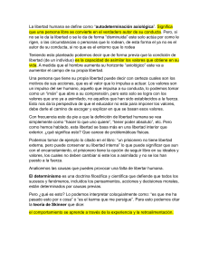 Libertad Humana: Autodeterminación Axiológica y Valores