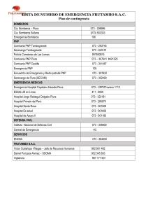 NUMEROS DE EMERGENCIA FRUTAMBO