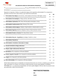 DECLARACION JURADA DE ANTECEDENTES PERSONALES