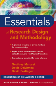 Research Design & Methodology Essentials