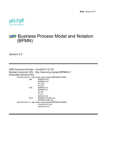 BPMN 2.0 Specification: Business Process Model and Notation