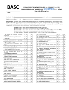 BASC 3 - papá, maestros y autoperceptivo