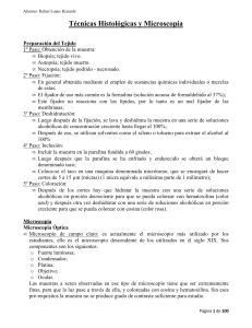 Técnicas Histológicas y Microscopía: Guía de Estudio