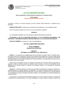 Ley de la Industria Eléctrica - México