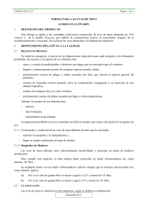 Norma Uvas de Mesa: Calidad, Clasificación y Presentación