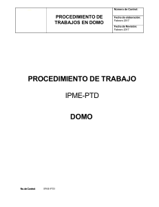 procedimiento trabajos DOMO