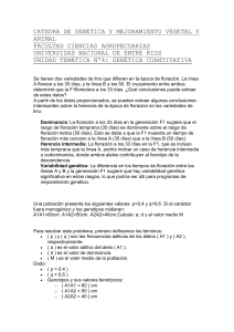 Genética Cuantitativa: Dominancia, Herencia y Cálculos Genéticos