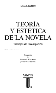 Copia de Copia de Bajtín. Teoría y estética de la novela