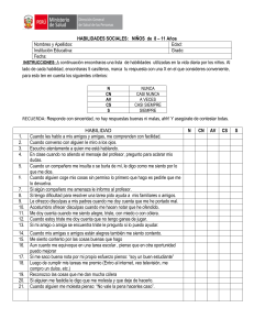 Cuestionario de Habilidades Sociales para Niños (8-11 años)