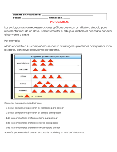 Pictogramas: Hoja de Ejercicios para 2do Grado