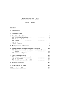 Guía Rápida de Gretl: Análisis Estadístico y Econometría