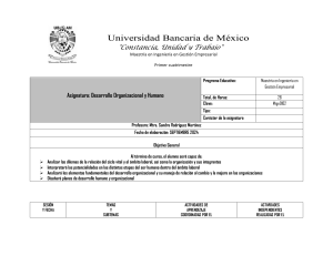 desarrollo Organizacional y Humano MIGE 101