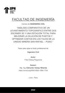 Tesis: Análisis Topográfico 3D vs Estación Total en Minería
