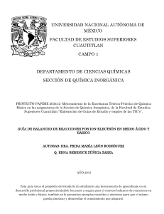 Guía de Balanceo Ion Electron en  Medio acido y basico