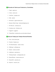 Trabajos Remotos: Lista de Recursos para Freelancers y Contratistas