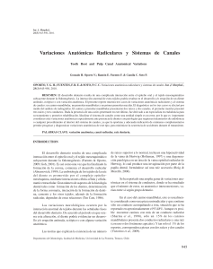 Variaciones Anatómicas Radiculares y de Canales