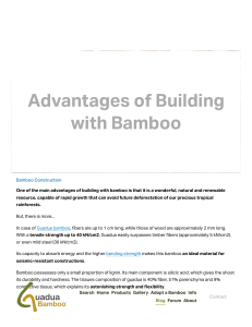 Advantages of Building with Bamboo