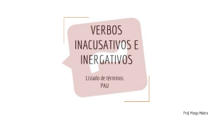 VERBOS INACUSATIVOS E INERGATIVOS (2)