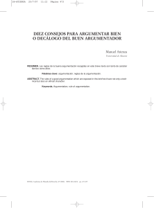 Diez Consejos para Argumentar Bien: Decálogo del Buen Argumentador