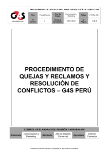 P-COM-0004 PROCEDIMIENTO DE QUEJAS Y RECLAMOS Y RESOLUCIÓN DE CONFLICTOS.docx