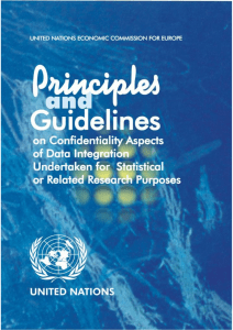 Data Integration Confidentiality Guidelines for Statistics