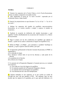 Guía de Estudio: Teoría Macroeconómica Keynesiana