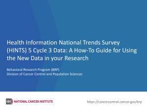 HINTS 5 Cycle 3 Data: A Research Guide