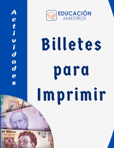 Billetes para Imprimir: Actividades Educativas