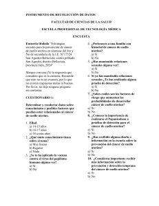 Encuesta: Prevención de Cáncer de Cuello Uterino en Adolescentes