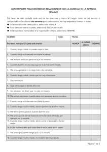 SCAReD: Autoinforme de Ansiedad Infantil