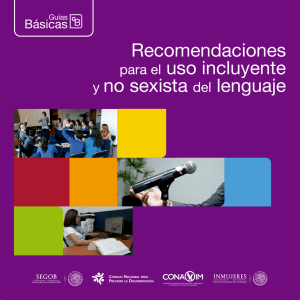 Recomendaciones Lenguaje Inclusivo y No Sexista