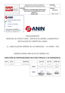 Procedimiento de Montaje: Estructuras Metálicas y Cubiertas Ligeras