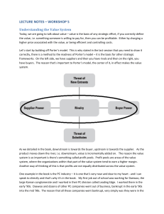 Value Systems & Chains: Porter's Model & Profit Pools