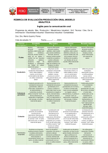 RÚBRICA DE EVALUACIÓN-RUBRICA ANALITICA-HOLISTICA