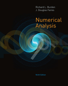 Richard L. Burden, J. Douglas Faires - Numerical Analysis, 9th Edition  -Brooks Cole (2010)