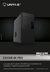 Ficha Caja CAVIAR 6K PRO (52090) ESPA¥OL