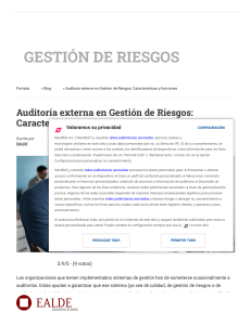 Auditoría externa en Gestión de Riesgos