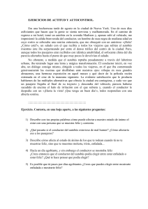 Actitud y Autocontrol: Ejercicio de Reflexión Personal