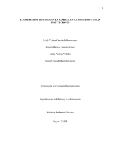 Derechos Humanos: Familia, Sociedad e Instituciones en Colombia